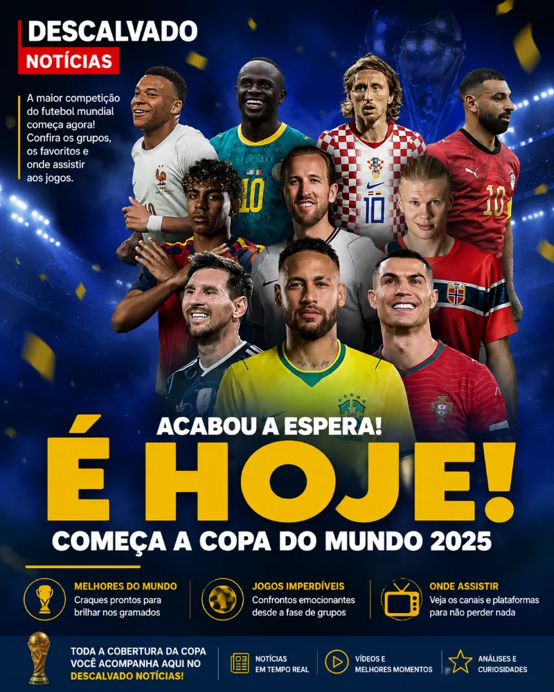 ACABOU A ESPERA! COMEÇA A COPA DO MUNDO 2026