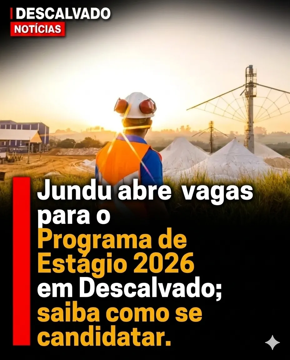 Jundu abre vagas para o Programa de Estágio 2026 em Descalvado; saiba como se candidatar