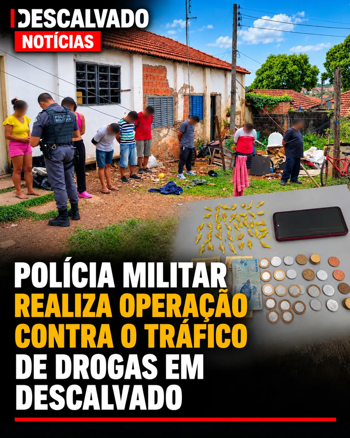 Polícia Militar realiza operação contra o tráfico de drogas em Descalvado