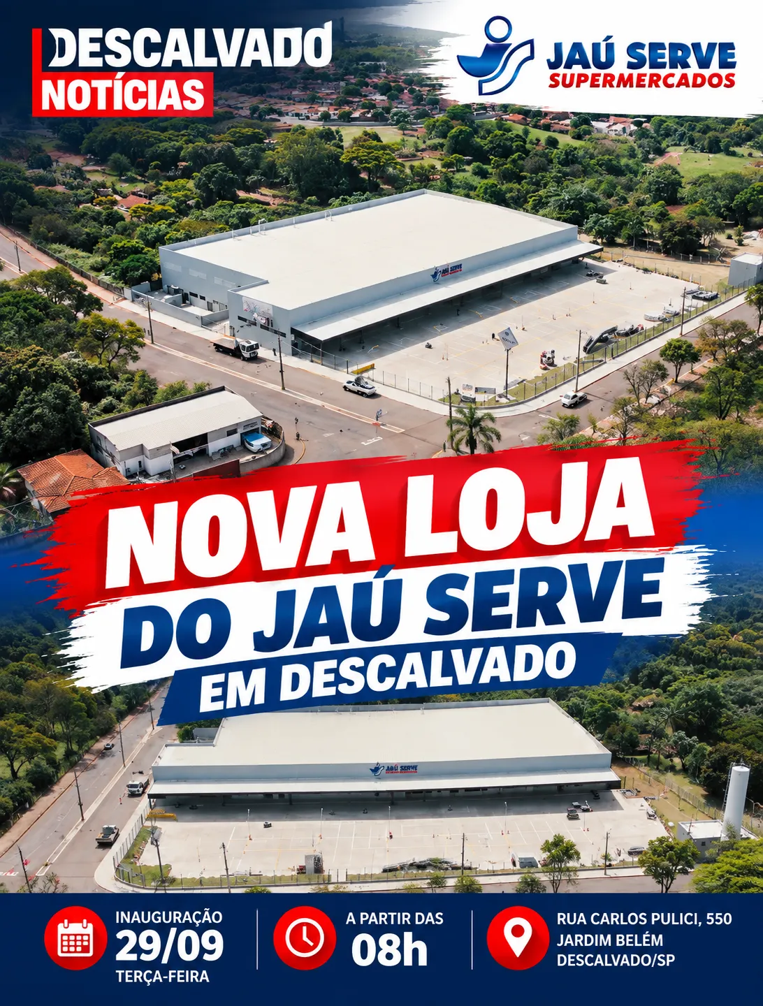 Jaú Serve inaugura segunda unidade em Descalvado na próxima terça-feira (29)