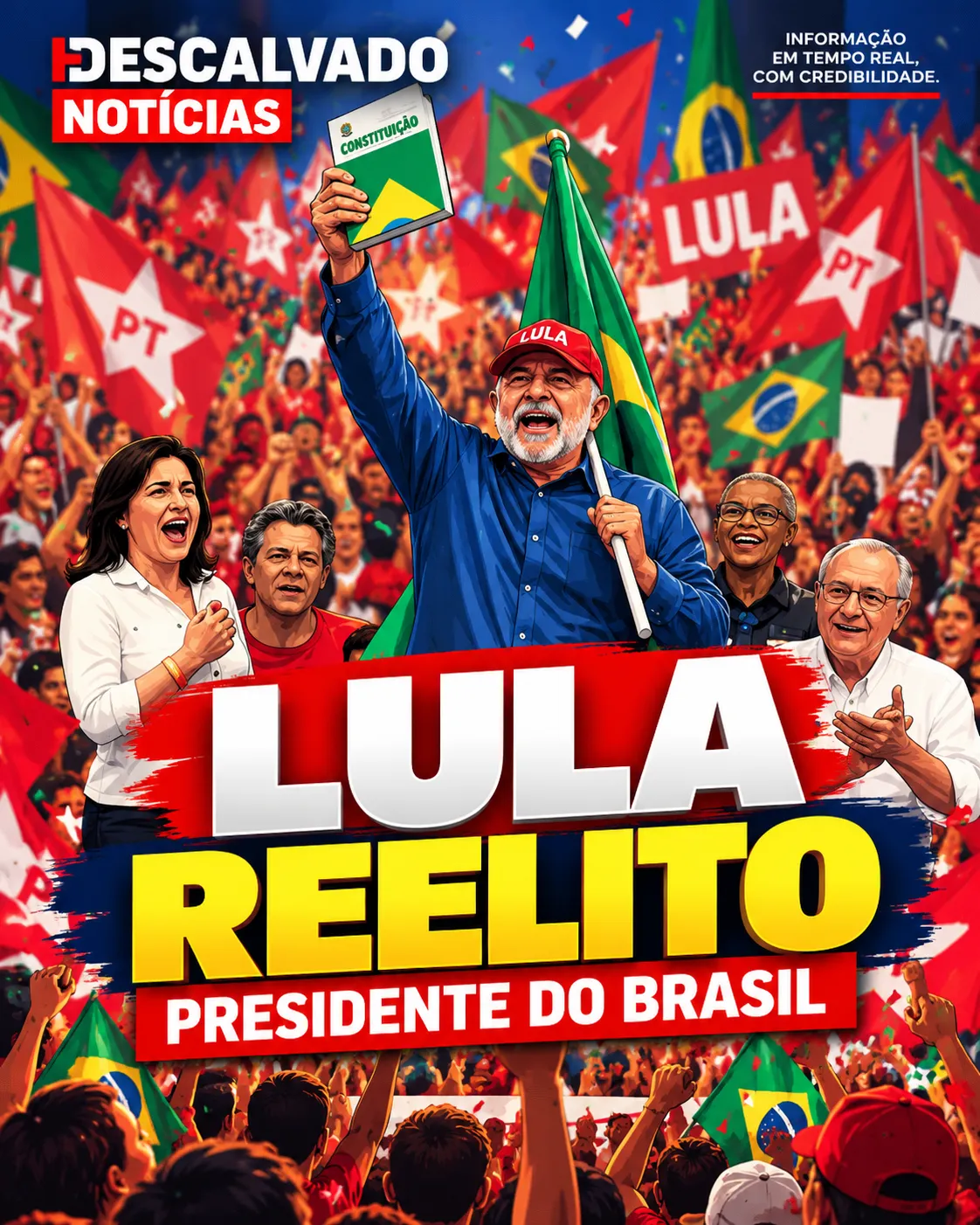 Eleições 2026: Lula tem vitória projetada em disputa acirrada pela Presidência do Brasil