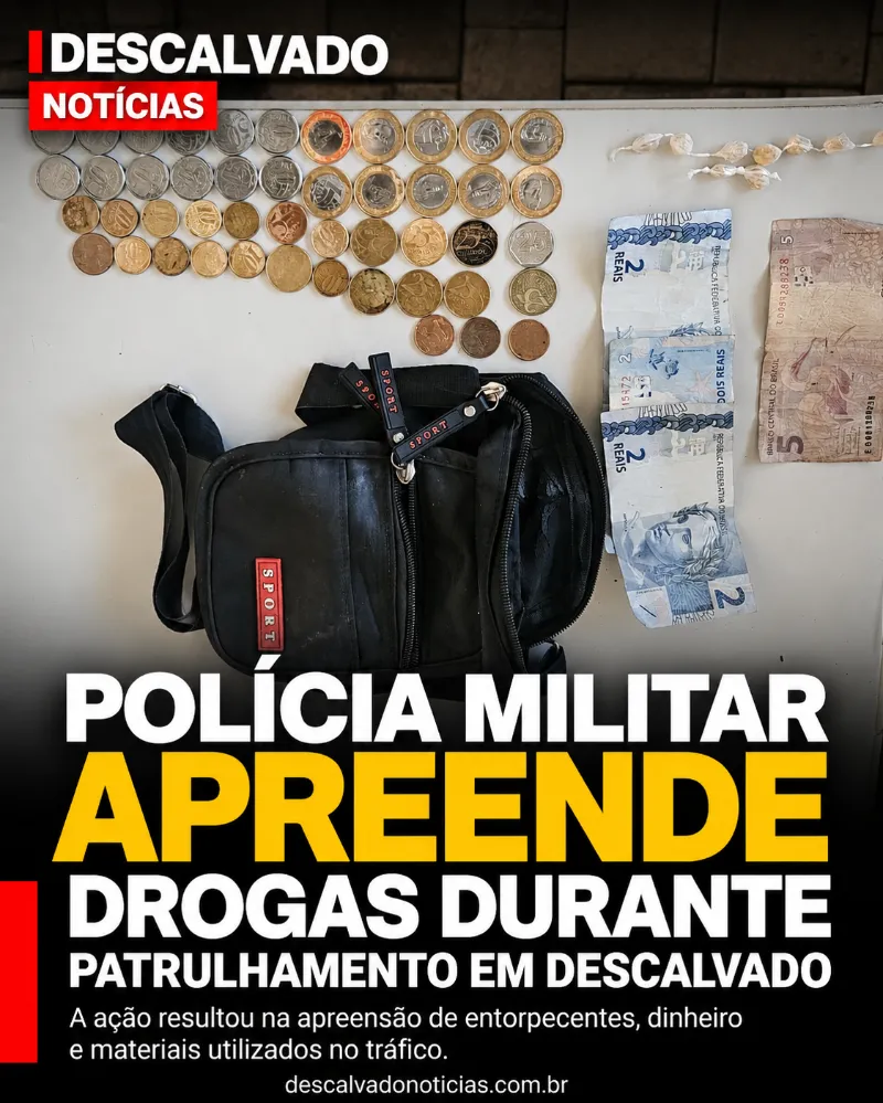 Polícia Militar apreende drogas durante patrulhamento em Descalvado