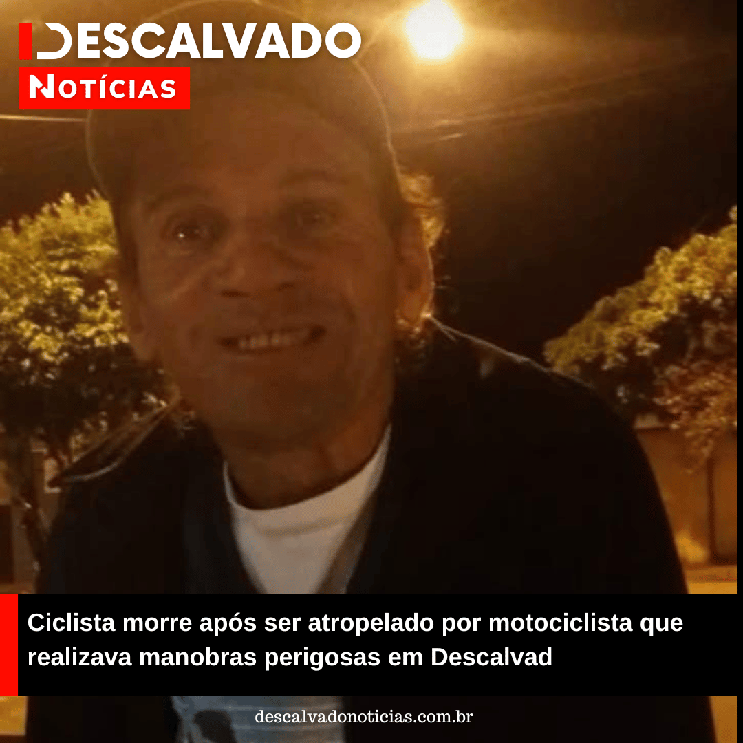 Ciclista morre após ser atropelado por motociclista que realizava manobras perigosas em Descalvado