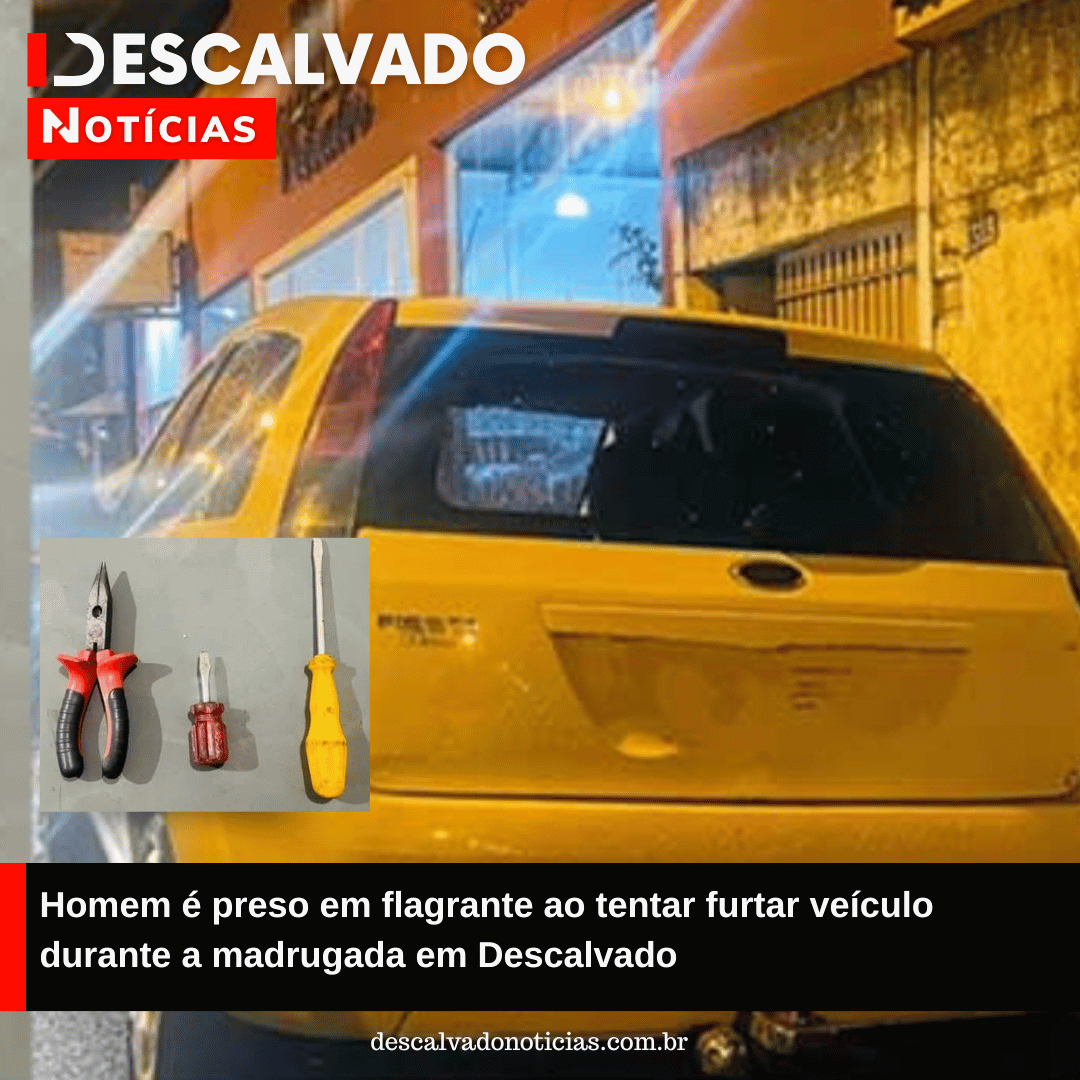 Homem é preso em flagrante ao tentar furtar veículo durante a madrugada em Descalvado