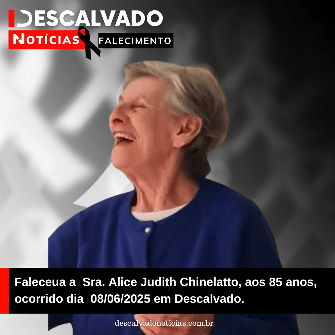 Nota de Falecimento  – Sra. Alice Judith Chinelatto, aos 85 anos