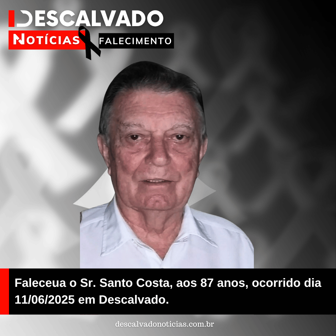 Nota de Falecimento – Sr. Santo Costa, aos 87 an