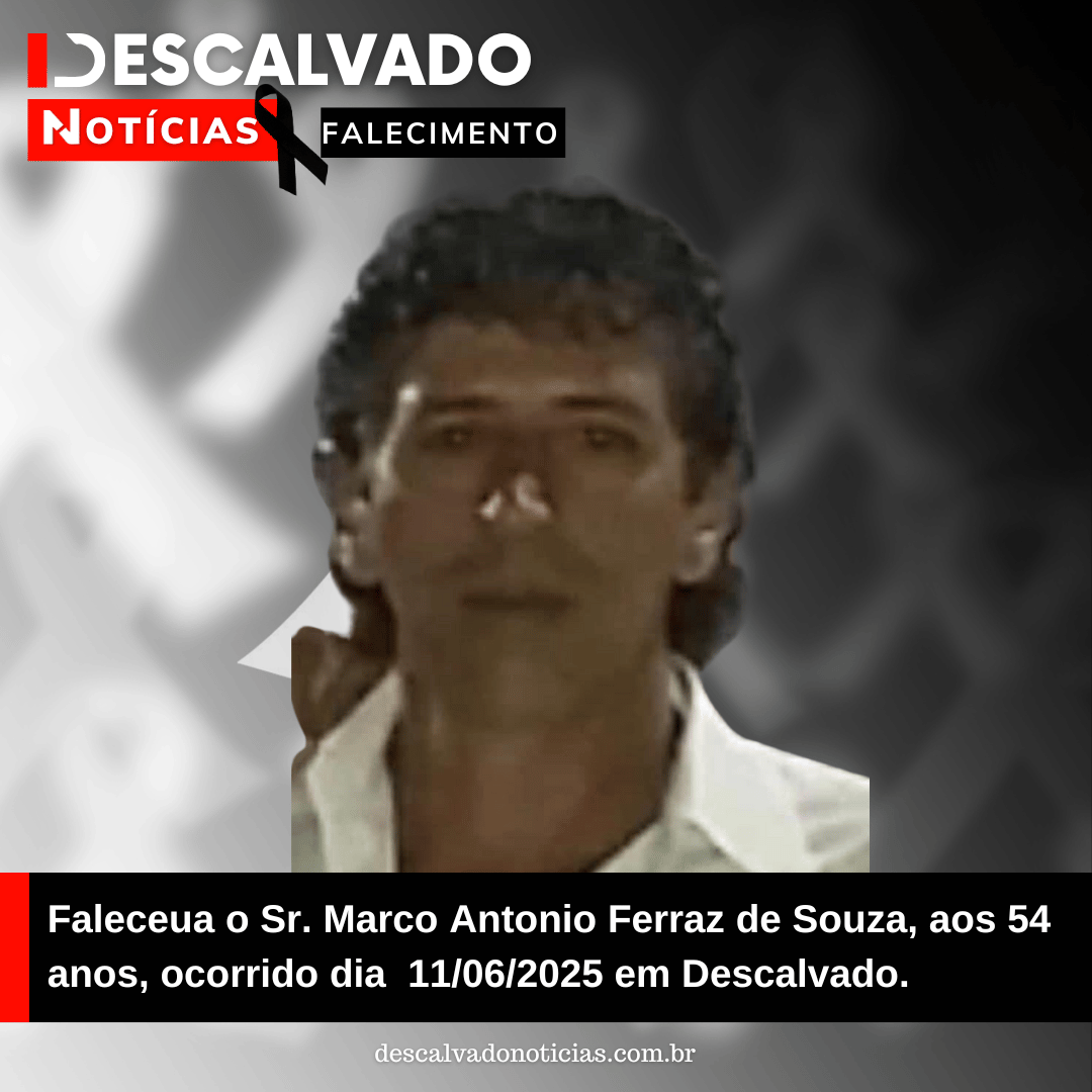 Nota de Falecimento  – Sr. Marco Antonio Ferraz de Souza, aos 54 anos