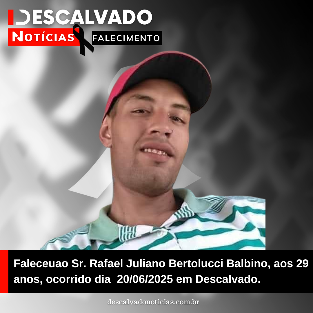 Nota de Esclarecimento- Sr. Rafael Juliano Bertolucci Balbino, aos 29 anos