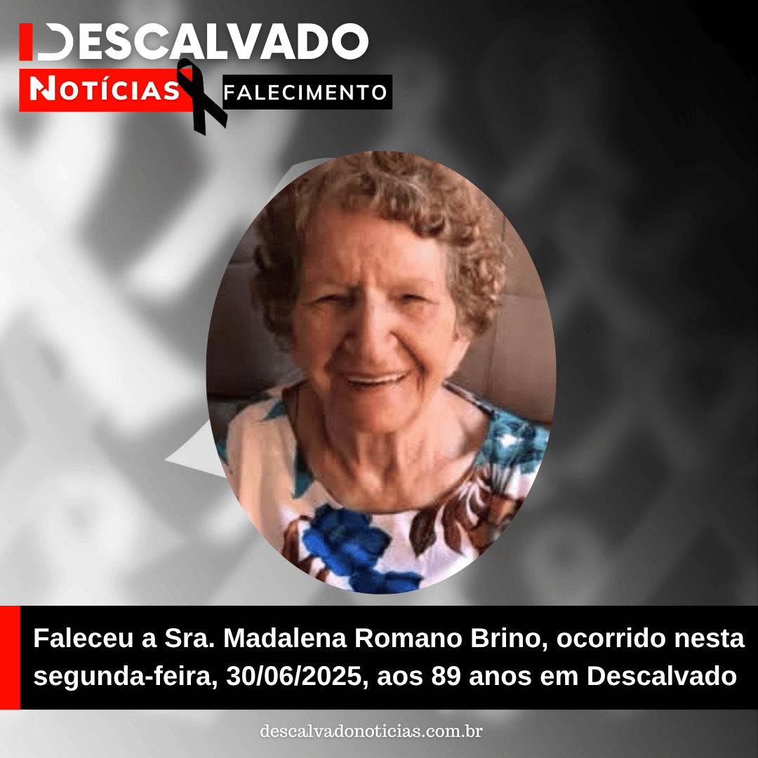 Nota de Falecimento- Sra. Madalena Romano Brino, aos 89 anos
