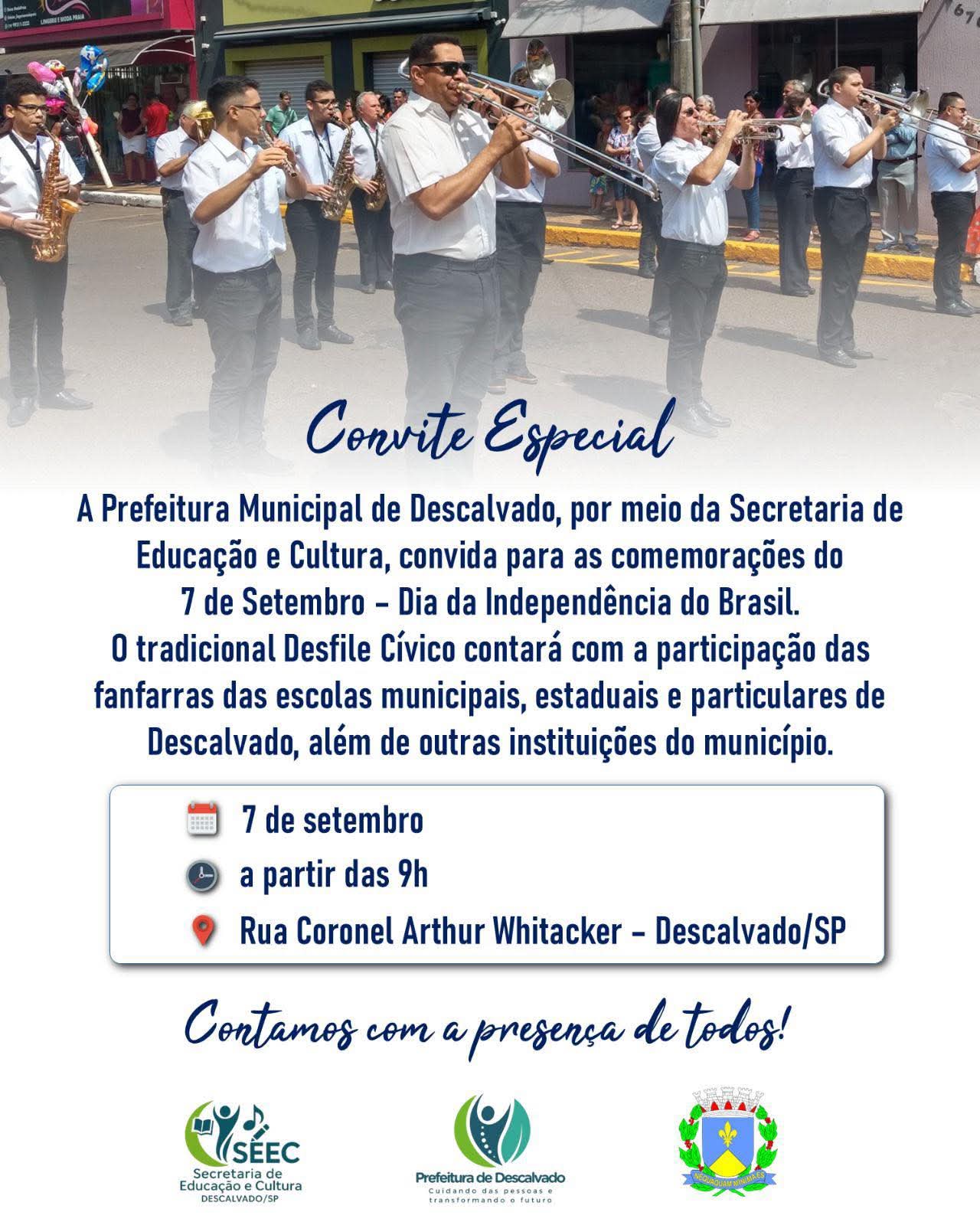 Descalvado se prepara para o tradicional Desfile Cívico de 7 de Setembro