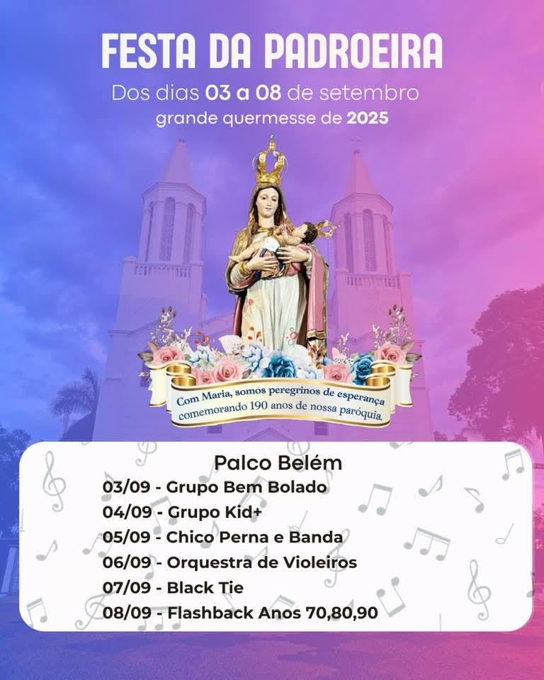 Festa da Padroeira de Nossa Senhora do Belém movimenta Descalvado de 03 a 08 de setembro